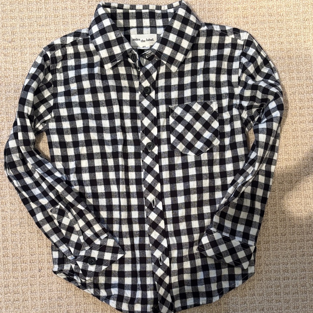Miles the Label Checkered Button-Up Shirt